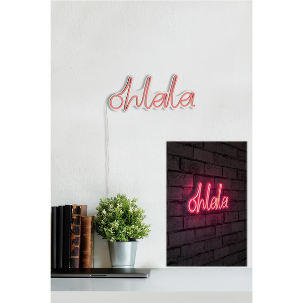 Decorative plastic LED light Oh La La - Pink IP67 Neon 12W 36x15x2 cm 395NGR1691 