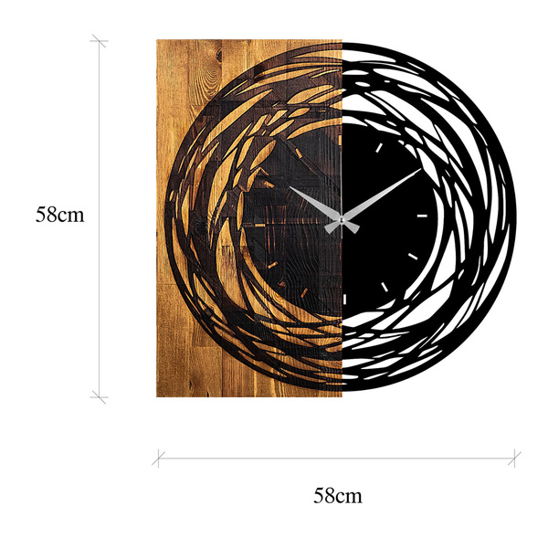 Decorative wall clock wood + metal 39 58x3x58 cm 539TNL1139 