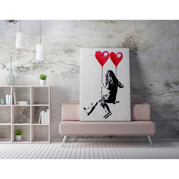 Canvas painting on frame digital printing WY01 Banksy 50x70 cm 966BRS1101 