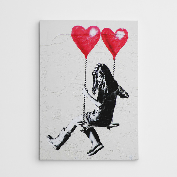 Canvas painting on frame digital printing WY01 Banksy 50x70 cm 966BRS1101 