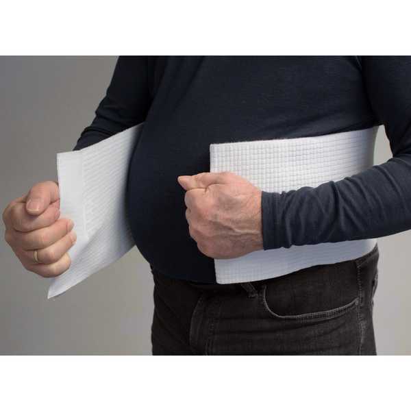 Ζώνη μέσης Hydas XXL με Outlast λευκή ισχυρή στήριξη 156x19,5 εκ. 2702 