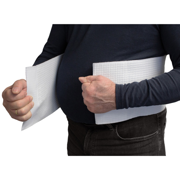 Ζώνη μέσης Hydas XXL με Outlast λευκή κανονική στήριξη 160x19,5 εκ. 2701 