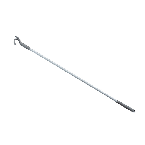 Βέργα με άγκιστρο για κρεμάστρες Hercules λευκό / γκρι ατσάλι 3x1x76 εκ. 50622100 
