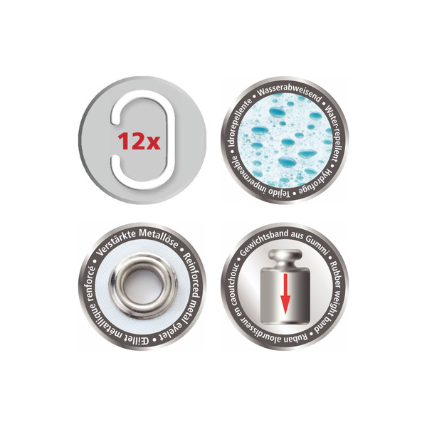 Κουρτίνα μπάνιου Snail λευκό / γκρι πολυέστερ 180x200 εκ. 19155100 