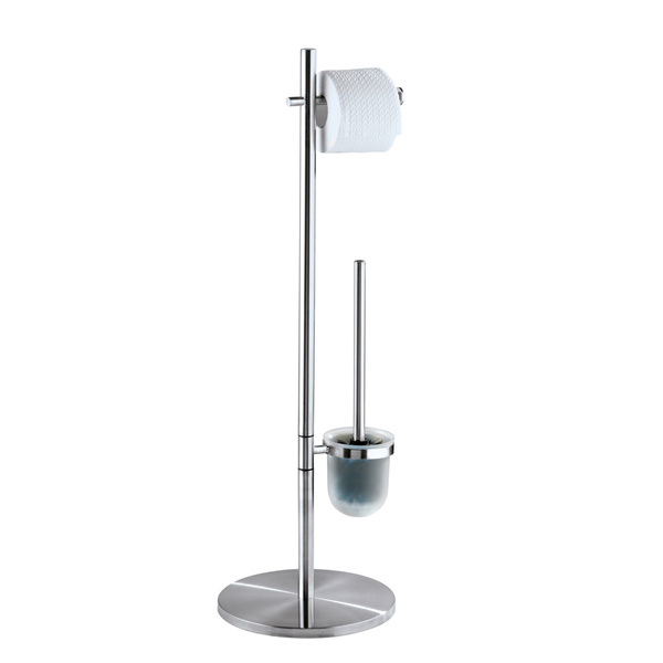 Freestanding toilet paper and toilet brush Pieno stainless steel 26,5x25,5x79 cm 18452100 