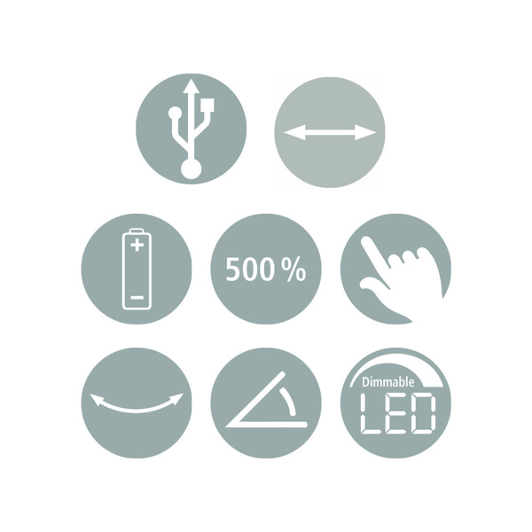 Μεγεθυντικός καθρέφτης με LED με τηλεσκοπική βάση χρωμέ 20 εκ. 24102100 