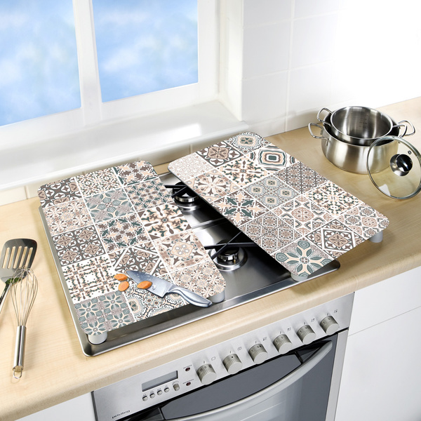 Γυάλινα καλύμματα εστίας Floor Tile 2 τεμ. γυαλί 30x52 εκ. 53904100 