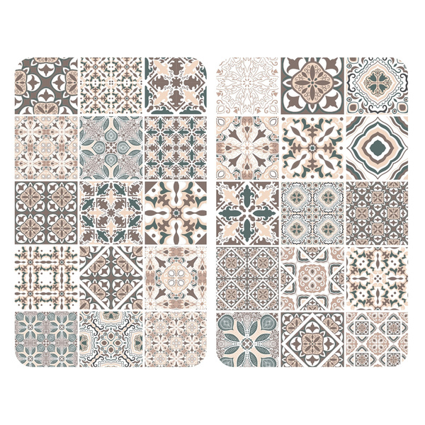 Γυάλινα καλύμματα εστίας Floor Tile 2 τεμ. γυαλί 30x52 εκ. 53904100 