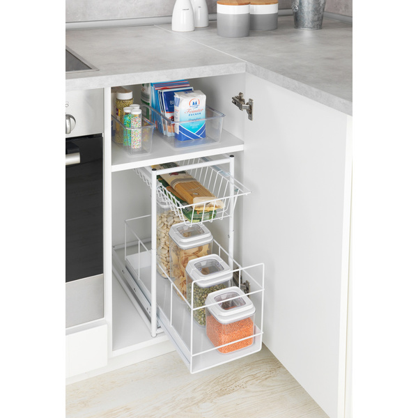 Sliding shelves Wanja white metal 23x45x45 cm 2767010100 