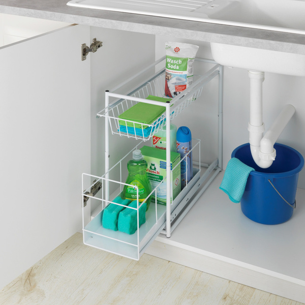Sliding shelves Wanja white metal 23x45x45 cm 2767010100 