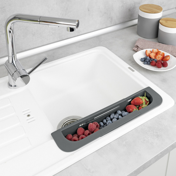 Οργανωτής νεροχύτη για το σφουγγάρι & το σαπούνι Fino γκρι PP 36-49,5 εκ. 54773100 