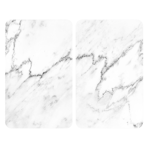 Γυάλινα καλύμματα εστίας Marble 2 τεμ. γυαλί 30x52 εκ. 53895100 