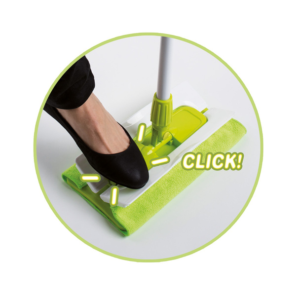 Clip Mop παρκετέζα - σφουγγαρίστρα 120 εκ. + πανί μικροϊνών 30x26 εκ. VHGHSCIND0013 