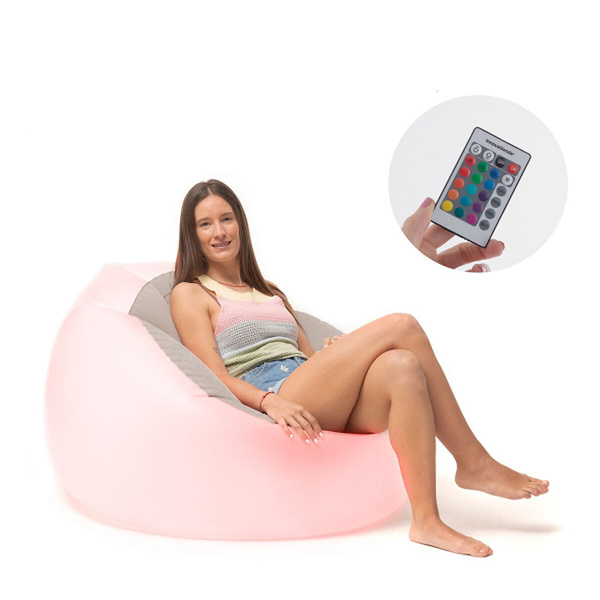 Inflatable armchair with multicoloured LED & remote control Chight InnovaGoods V0103729 