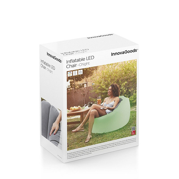 Inflatable armchair with multicoloured LED & remote control Chight InnovaGoods V0103729 