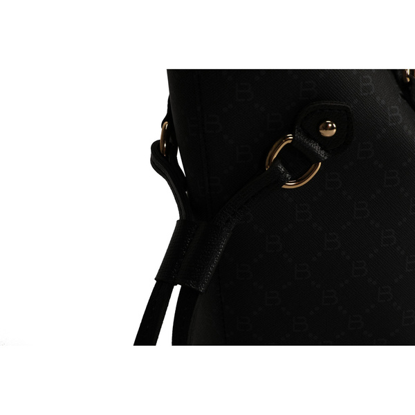 Τσάντα shopper Lucky Bees 355 v2 - Μαύρο, Γκρι Δερματίνη 50x15x28 εκ. 671LKB1521 