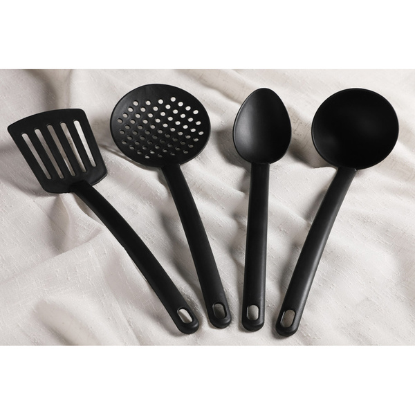 Σετ 4 εργαλεία κουζίνας μαύρο πλαστικό 196RWE4124 
