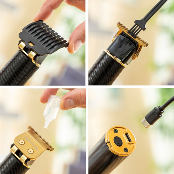 Επαναφορτιζόμενη κουρευτική μηχανή με 6 χτένες οδηγούς V0103734 