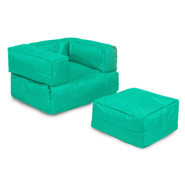 Πουφ πολυμορφικό αδιάβροχο Kids Single Τιρκουάζ 65x40 εκ. 