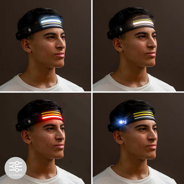 Rechargeable and adjustable LED head torch Recobright InnovaGoods V0103771 