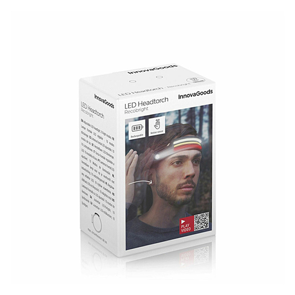 Rechargeable and adjustable LED head torch Recobright InnovaGoods V0103771 