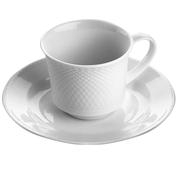 Coffee cup + saucer set ZUM12KT00 White 6 pcs Porcelain 100 cc 710KTP9619 