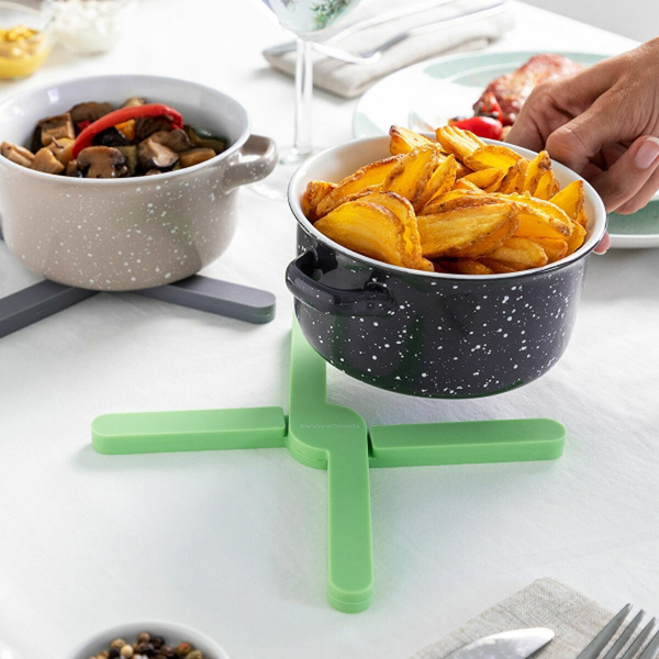 Πτυσσόμενη βάση σκευών σιλικόνη 20x0,5x20 εκ. Folvet InnovaGoods 2 τεμ. V0103768 