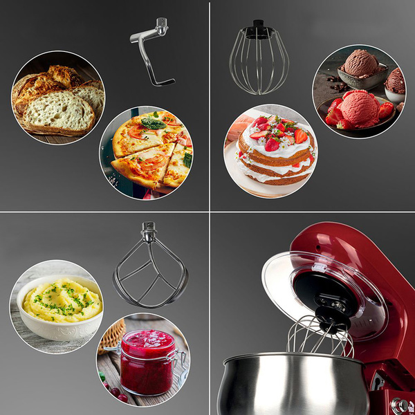 Κουζινομηχανή - Μίξερ 6 ταχυτήτων 5lt κόκκινο Kooper 1300W 5905681 