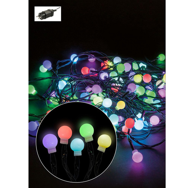 Φωτεινή αλυσίδα με 50 LED πολύχρωμα χρήση εξωτερικού χώρου 6 μ. + 3 μ. καλώδιο Kooper 5913631 