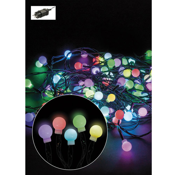 Φωτεινή αλυσίδα με 100 LED πολύχρωμα χρήση εξωτερικού χώρου 12 μ. + 3 μ. καλώδιο Kooper 5913632 