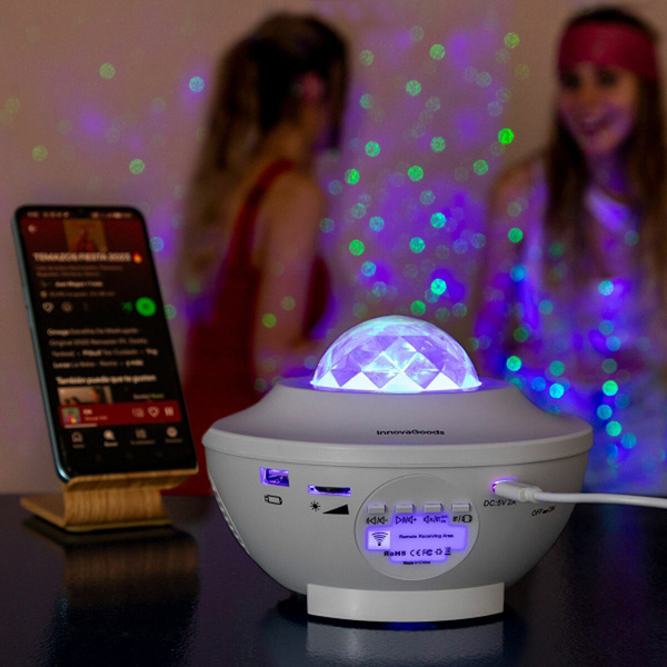 Προβολέας αστεριών LED και laser με ηχείο Sedlay InnovaGoods V0103834 