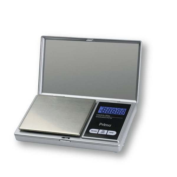 Ζυγαριά κουζίνας ακριβείας PRJS-40335 Primo ψηφιακή 500g-0.01g φωτιζόμενη οθόνη Ασημί 