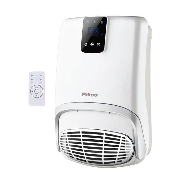 Bathroom heater wall mounted PRBH-81004 Primo with remote control White-Silver 2000W 