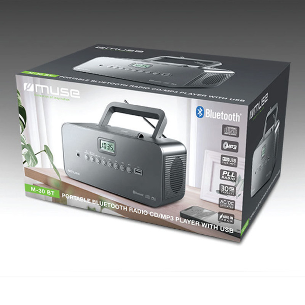 Radio Cd-Player M-30BT MUSE Battery-electric digital with USB 
