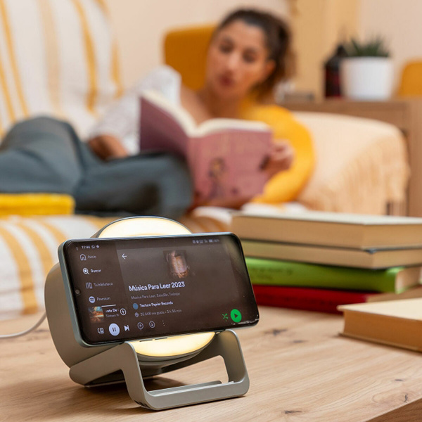 Wireless speaker-charger with LED Souwis InnovaGoods 