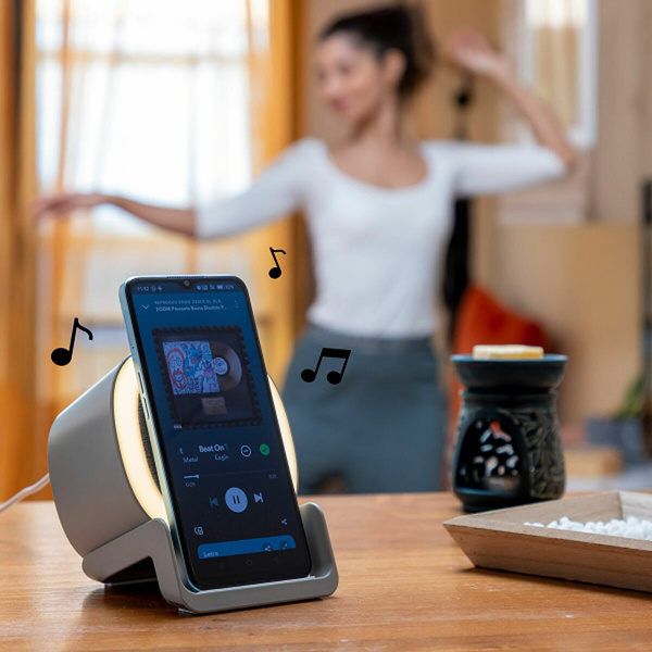Wireless speaker-charger with LED Souwis InnovaGoods 