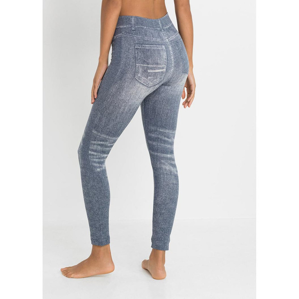 Κολάν χωρίς ραφές μπλε denim look 95% πολυέστερ 5% ελαστάν 