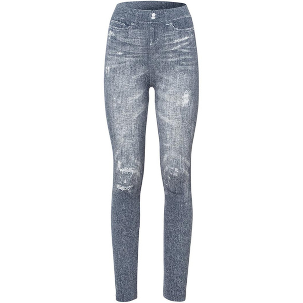 Κολάν χωρίς ραφές μπλε denim look 95% πολυέστερ 5% ελαστάν 