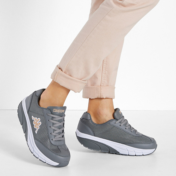 Sneakers Kappa γκρι στρογγυλεμένη σόλα 