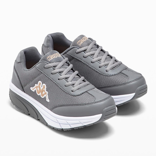 Sneakers Kappa γκρι στρογγυλεμένη σόλα 