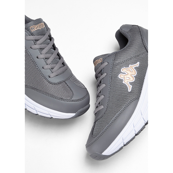 Sneakers Kappa γκρι στρογγυλεμένη σόλα 