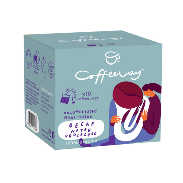 Filter coffee Coffeeway single sachets Water Decaf 10 pcs x 7,5 gr 