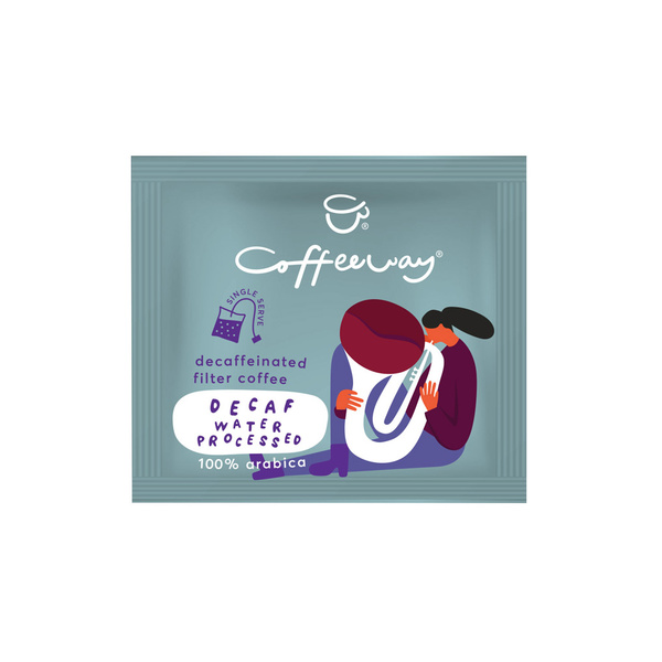 Filter coffee Coffeeway single sachets Water Decaf 10 pcs x 7,5 gr 