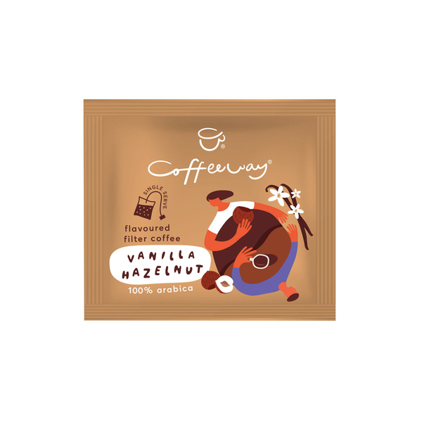 Καφές φίλτρου Coffeeway ατομικά φακελάκια Βανίλια Φουντούκι 10 τεμ. x 7,5 γρ. 