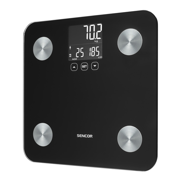 Ψηφιακή ζυγαριά με λιπομετρητή Sencor SBS 6026BK Μαύρο 