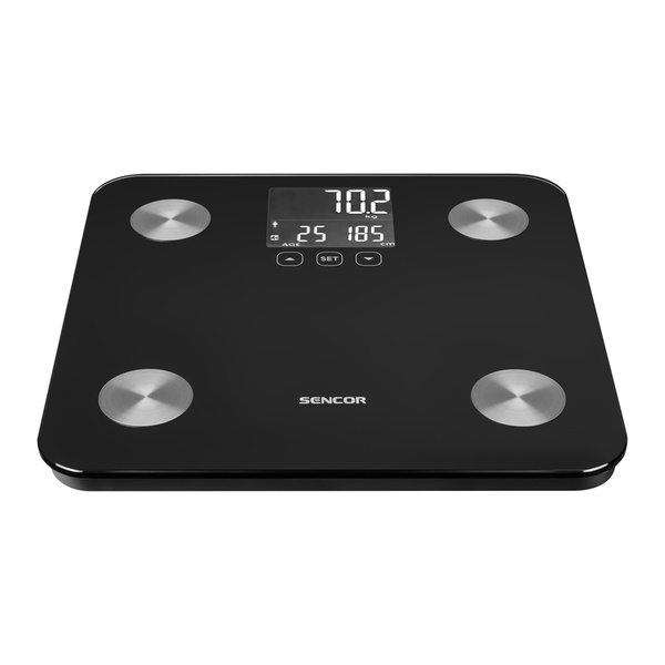 Ψηφιακή ζυγαριά με λιπομετρητή Sencor SBS 6026BK Μαύρο 
