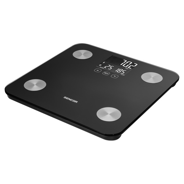 Ψηφιακή ζυγαριά με λιπομετρητή Sencor SBS 6026BK Μαύρο 