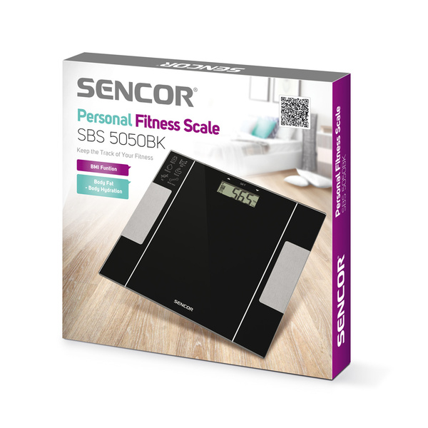 Ψηφιακή ζυγαριά με λιπομετρητή Sencor SBS 5050BK Μαύρο 