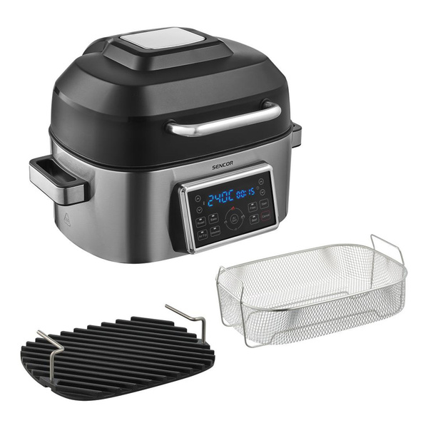 Vita Φριτέζα - Ψηστιέρα πολλαπλών λειτουργιών Sencor SBG 8900SS Inox / Μαύρο 6lt 1660W 