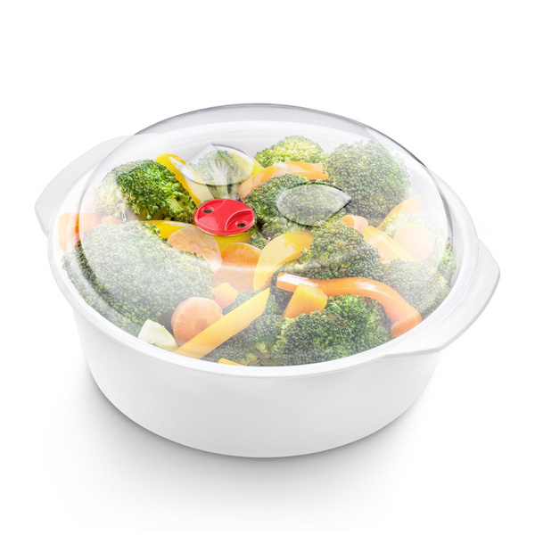 Ατμομάγειρας για φούρνο μικροκυμάτων πλαστικό Lamart Λευκό 22 εκ. LT7015 